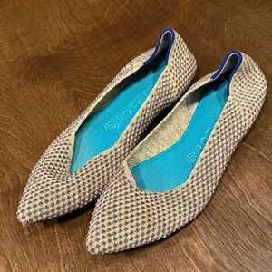 Rothy's Women's Pointed Flats - Blue and Cream